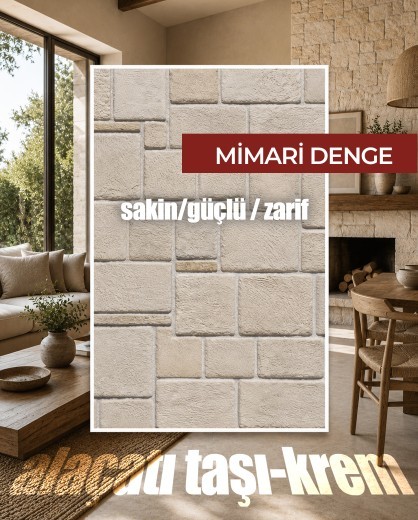Alaçatı Taşı - Krem